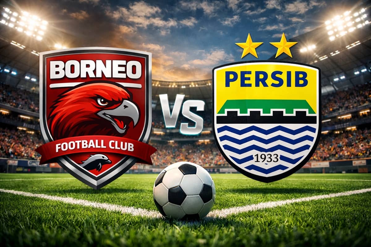 Suasana pertandingan sepak bola ilustrasi