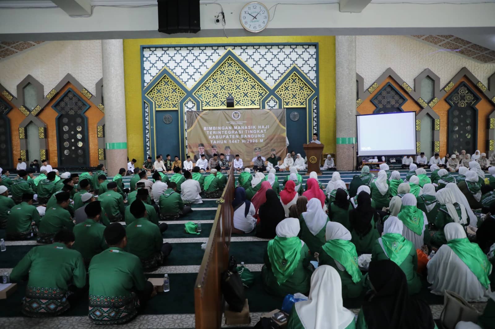 Dokumentasi kegiatan bimbingan manasik haji tingkat kabupaten di Kabupaten Bandung