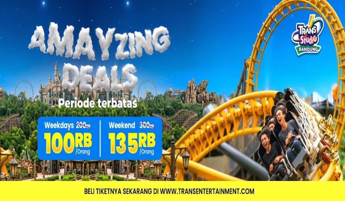 Suasana wahana seru di Trans Studio Bandung